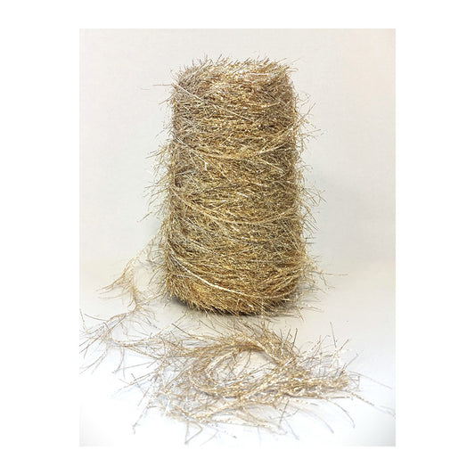 Cordino tagliato in lurex, per lavori a maglia e all'uncinetto, disponibile in oro e argento.